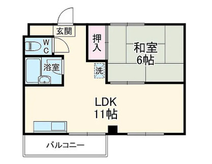 京都市中京区大宮通三条下る三条大宮町の一棟マンションの間取り