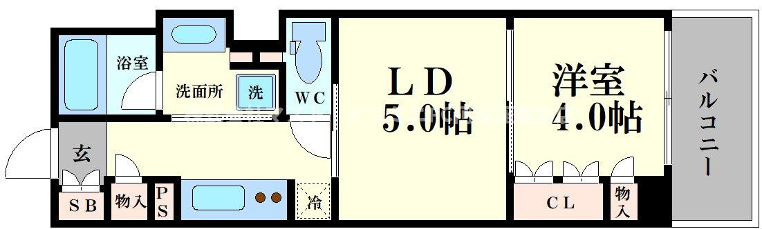 ブランズ大阪福島の間取り