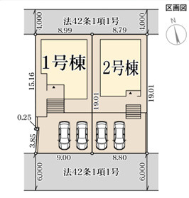 リーブルガーデン神戸市須磨区白川台5期の区画図