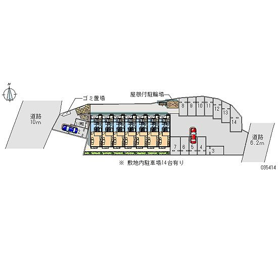 レオパレスプルミエールの区画図
