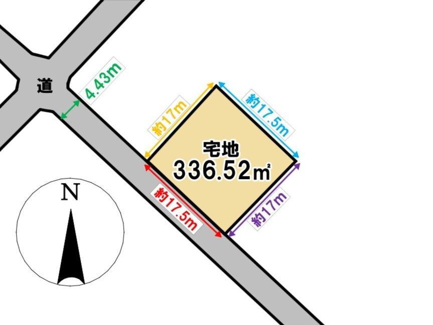 篠栗町和田2丁目 土地の外観|土地面積：336.52ｍ2（約101.79坪）