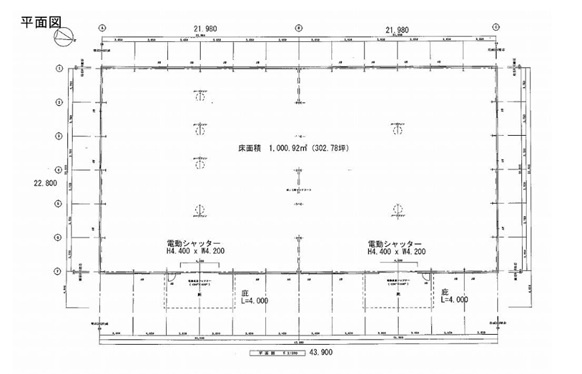さいたま市岩槻区大字笹久保新田の倉庫の間取り