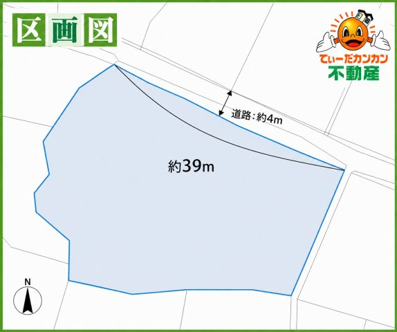 本部町辺名地の区画図