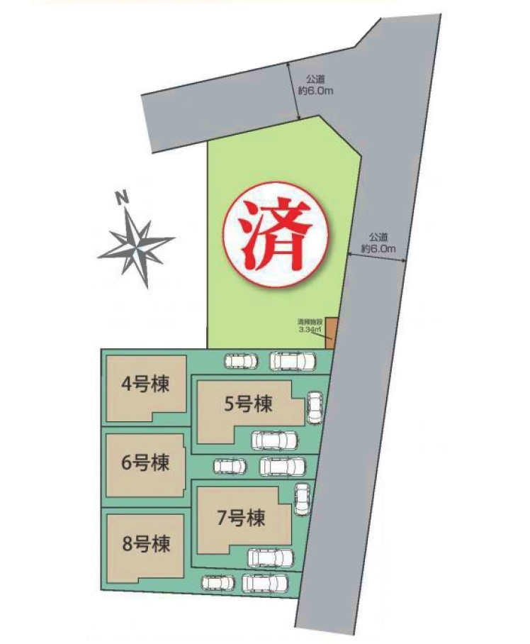 川口市在家町 全8棟 4号棟の区画図|教育施設・お買い物施設・公園などが徒歩10分圏内♪
豊かな自然と利便性の共存する街