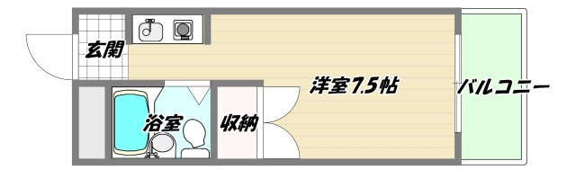 大阪市東淀川区小松２丁目の賃貸マンションの間取り