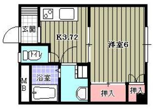 【間取り】 | グリーンハイツ | 間取りです。