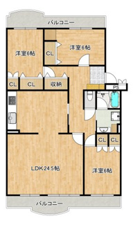 【間取り】 | 光明池駅前第３住宅８号棟