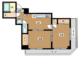 【間取り】 | シャトレ戸邊 | 間取りです。
