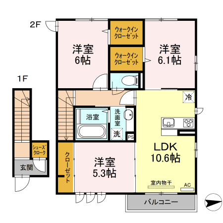 アンソレイエの間取り