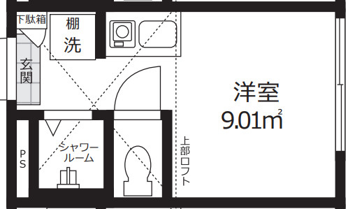 杉並区高円寺南２丁目のアパートの間取り