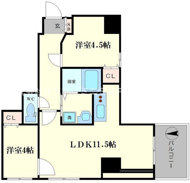 Imperial Suite 南堀江の間取り