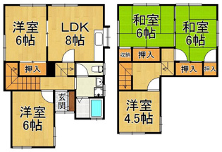 長尾台1丁目貸家の間取り