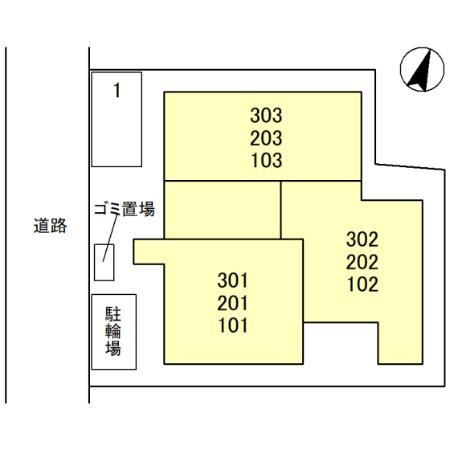 Noble raffiner 針ヶ谷の区画図