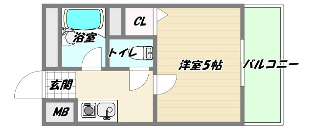 大阪市淀川区木川東４丁目の賃貸マンションの間取り