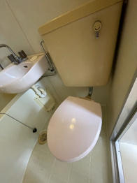 シンプルで掃除のしやすいトイレです♪