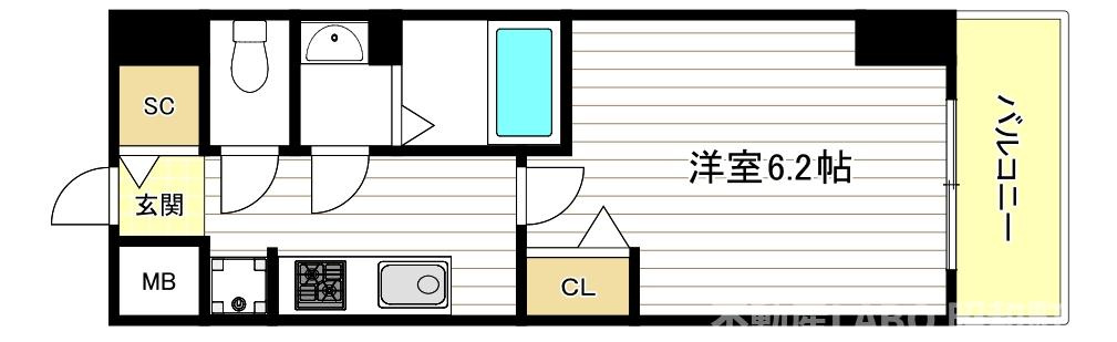 プレサンス天王寺デルニエの間取り