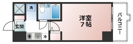 パラドール西院パートⅡの間取り|間取り・反転タイプ