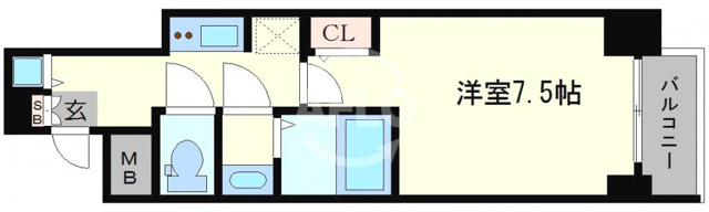 S-RESIDENCE難波Brillerの間取り|S-RESIDENCE難波Briller 間取り