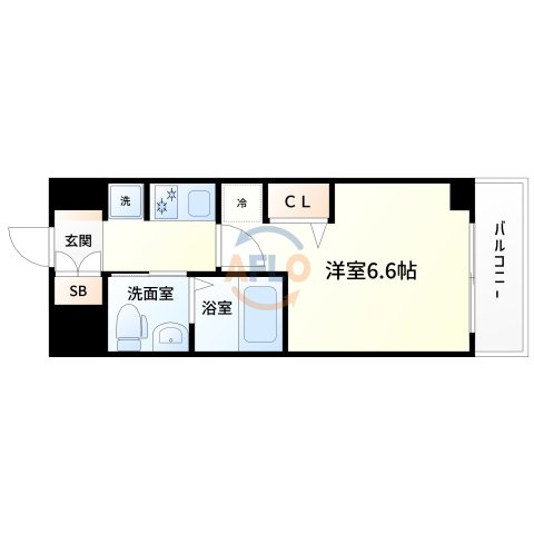 エステムコート新大阪ナイングランブライトの間取り|エステムコート新大阪Ⅸグランブライト　間取り
