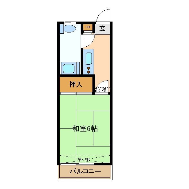 高尾アパートの間取り|間取りです。