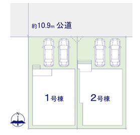 福岡市西区石丸3期　2号棟の区画図