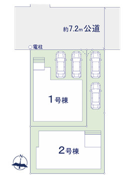 福岡市南区長丘1期　1号棟の区画図