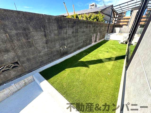 伊予市下吾川の新築戸建の庭|お庭が付いています