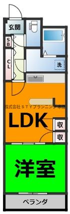 仲介手数料0円！サンシャイン岩倉の間取り