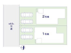 福岡市城南区樋井川2期　２号棟の区画図