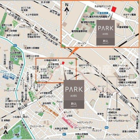 パークアクシス駒込ＨＩＬＬＴＯＰの地図