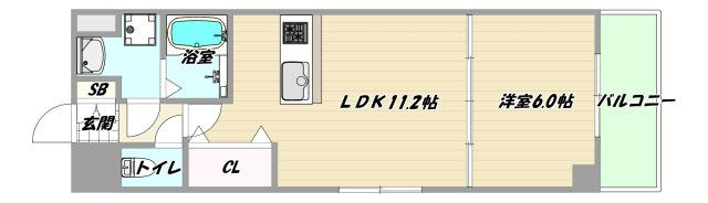 大阪市東淀川区東中島２丁目の賃貸マンションの間取り