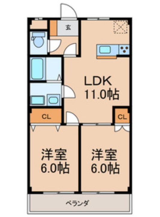 ボナール鶴の間取り