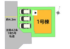 福岡市西区泉3丁目3期　1号棟の区画図
