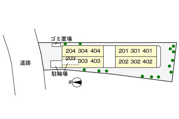アンソレイユ　国領の駐車場