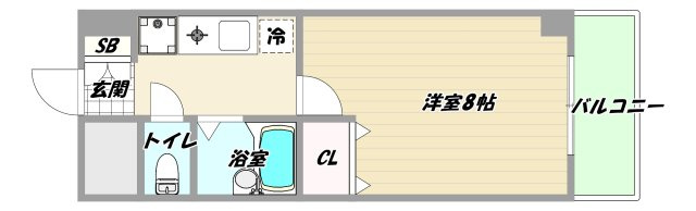 大阪市淀川区西中島７丁目の賃貸マンションの間取り