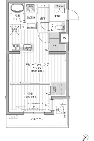 【間取り】 | クラルテラセ新宿富久