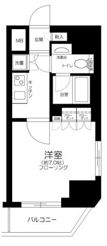 パレステュディオ汐留ＷＥＳＴの間取り|間取りです。