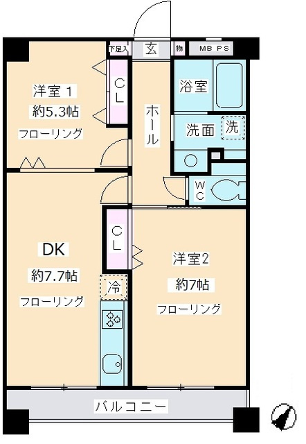 Ｋ．Ｓ柿生の間取り