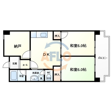恒信ハイツ　大領小学校の間取り|恒信ハイツ　間取り