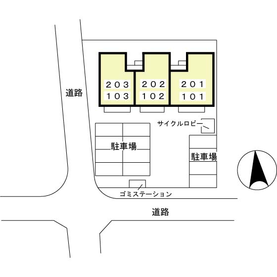 エクセルハイムの区画図