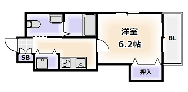 【間取り】 | ワイズコート難波ウエスト