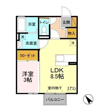 サングリエ　Bの間取り|間取図
