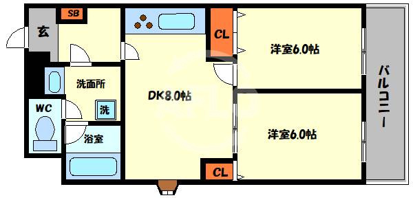 富士プラザⅡ中央　波除小学校の間取り|富士プラザII中央　間取り