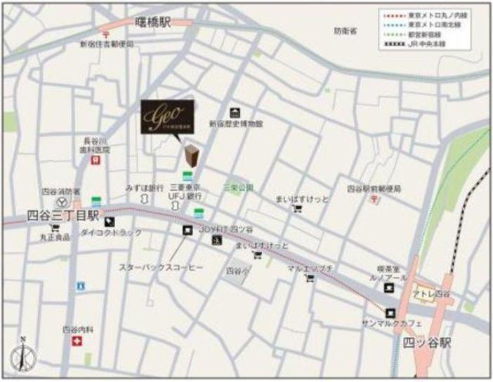 ジオ四谷荒木町の地図