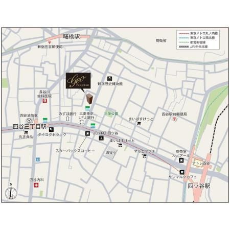 ジオ四谷荒木町の地図