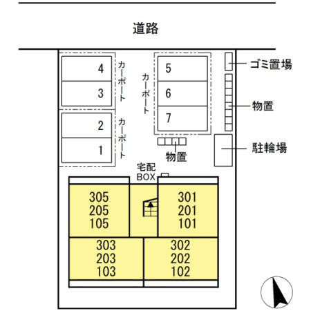 エスポワールＤ菜園の区画図