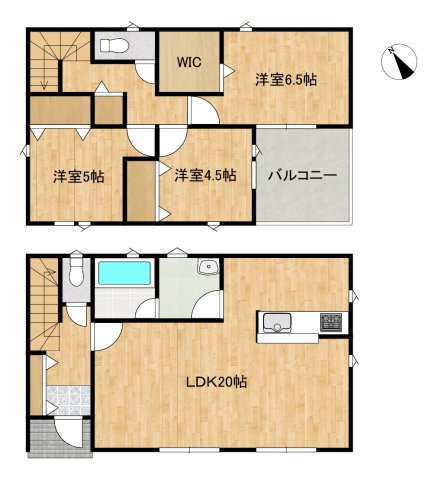 八戸市尻内町 第16-2号棟の間取り