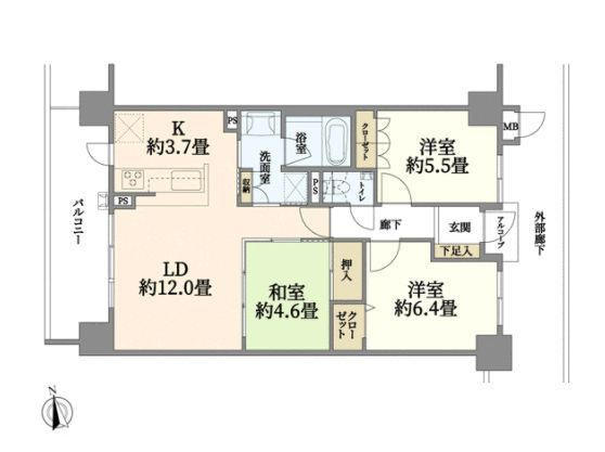 サーパスシティ野間大池公園の間取り