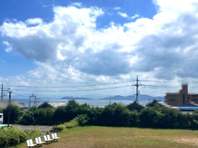 大津市木戸87坪売地の前面道路含む現地写真