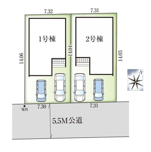 さいたま市北区奈良町　10期　新築一戸建て　グラファーレ　02の区画図|2号棟